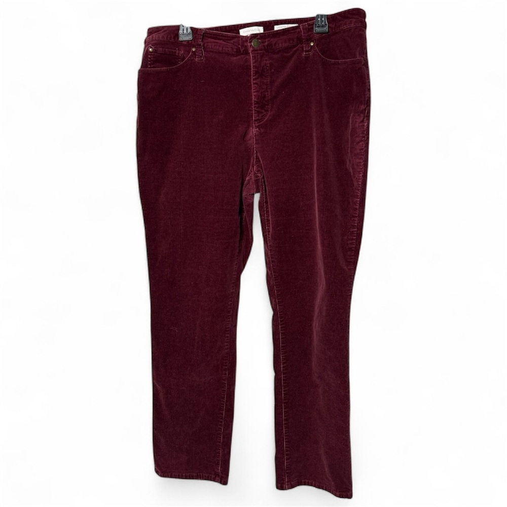 Charter Club Women's Dark Red Straight Leg Pants